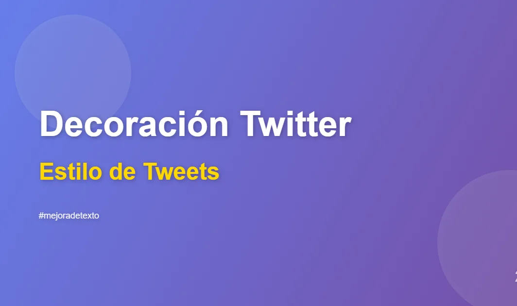 Tips de texto decorativo para Twitter y mensajes cortos
